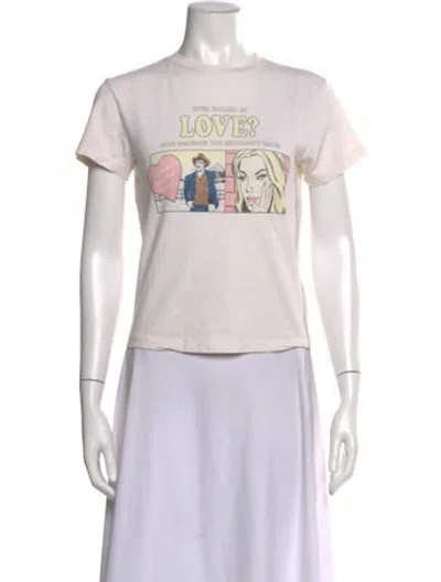 Pre-owned Re/done Graphic Print Crew Neck T-shirt W/ Tags In Neutral