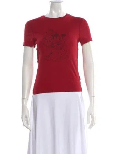 Pre-owned Re/done Graphic Print Crew Neck T-shirt W/ Tags In Red