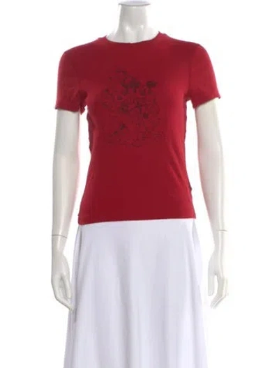 Pre-owned Re/done Graphic Print Crew Neck T-shirt W/ Tags In Red