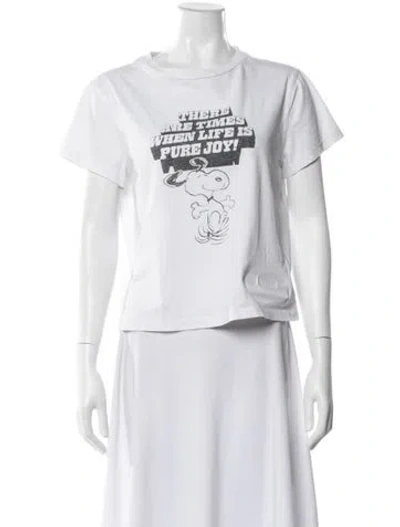 Pre-owned Re/done Graphic Print Crew Neck T-shirt In White