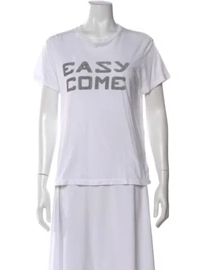 Pre-owned Re/done Graphic Print Crew Neck T-shirt In White