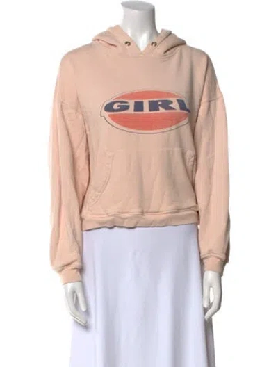 Pre-owned Re/done Graphic Print Mock Neck Sweatshirt In Pink