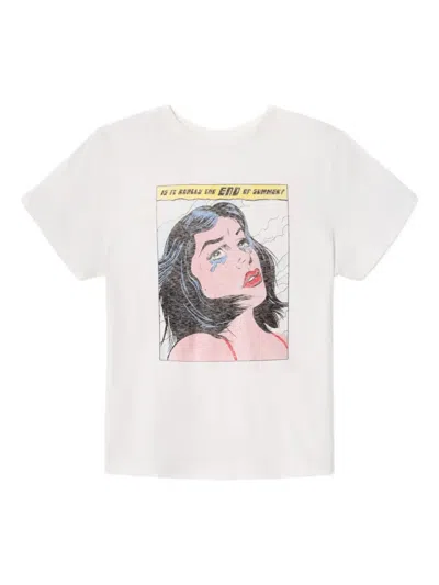 Re/done Graphic-print T-shirt In White