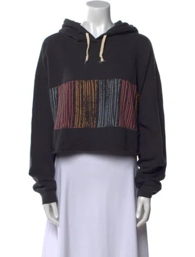 Pre-owned Re/done Graphic Print V-neck Sweatshirt In Gray