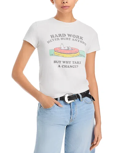 Re/done Graphic Tee In White