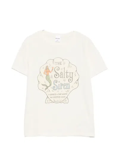 Re/done Graphic-print T-shirt In White