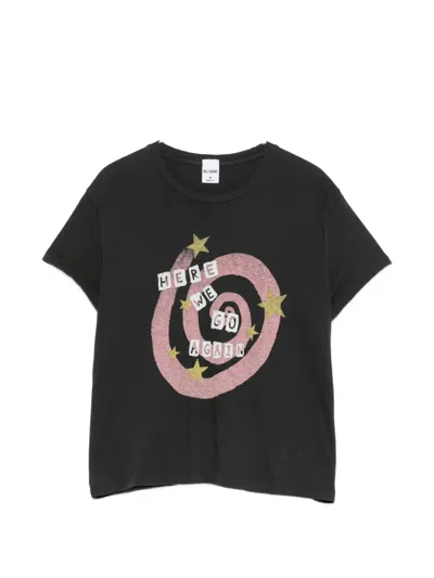 Re/done Graphic-print T-shirt In Black