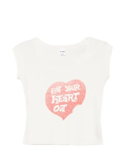 Re/done Graphic-print T-shirt In Neutral