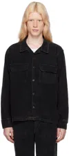 Re/done Gray 50s Shirt In Charcoal And Ash