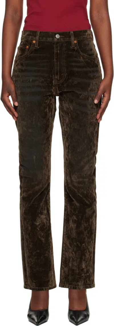 Re/done Green 'the Blondie' Jeans In Brown