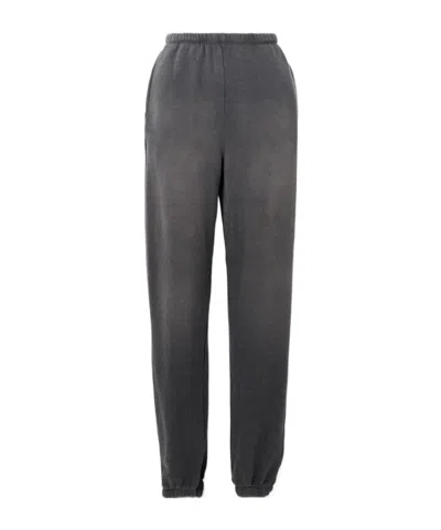 Re/done Hanes 80s Cotton-blend Jersey Track Pants In Black