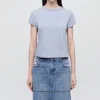 Re/done Hanes Boy Tee In Shark Blue In Blue
