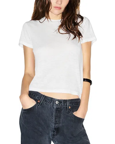 Re/done Hanes Classic Burnout Tee In White