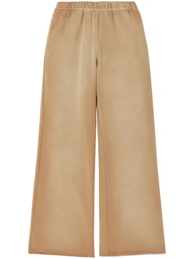 Re/done Hanes Organic Cotton Fleece Track Pants In 褐色