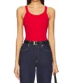 Re/done Hanes Ribbed Tank Top In Ruby
