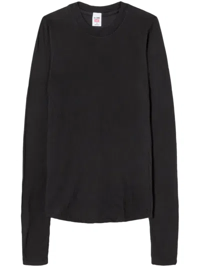 Re/done Hanes Sheer T-shirt In Black
