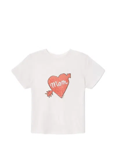 Re/done Heart-print T-shirt In Neutral