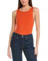 Re/done High Neck Bodysuit In Orange