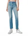 Re/done High Rise Ankle Crop Jeans In Indigo In Multi