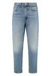 Re/done Organic Cotton Faded Wash Boyfriend Jeans In Blue