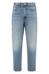 Re/done Organic Cotton Faded Wash Boyfriend Jeans In Blue