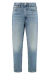 Re/done Organic Cotton Faded Wash Boyfriend Jeans In Blue