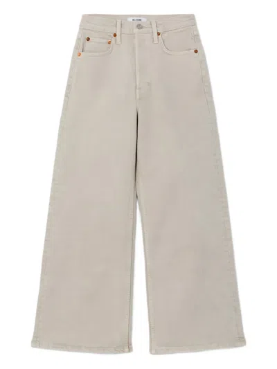 Re/done High-rise Jeans In Gray