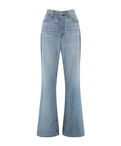 Re/done High-rise Wide-leg Jeans