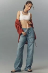 Re/done High-rise Wide-leg Jeans In Blue