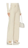 Re/done High Rise Wide Leg Jeans In White