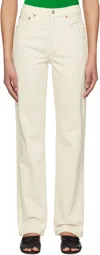 Re/done Originals High-rise Ankle Crop Frayed Skinny Jeans In White
