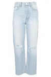 Re/done High-waisted 70s Stove Pipe Jeans In Blue