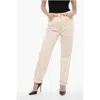 Re/done High-waisted Jeans With Visible Stitching 20cm In Neutral