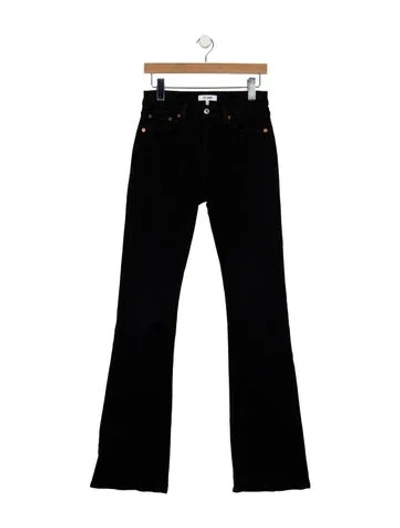 Pre-owned Re/done High-rise Flared Jeans In Black