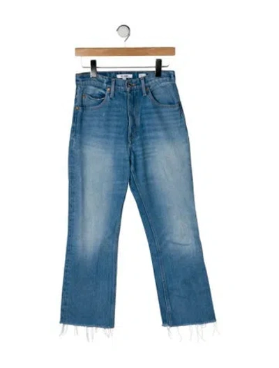 Pre-owned Re/done High-rise Flared Jeans In Blue