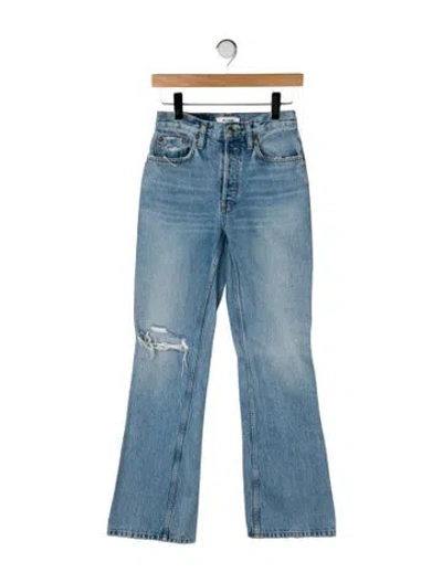 Pre-owned Re/done High-rise Flared Jeans In Blue