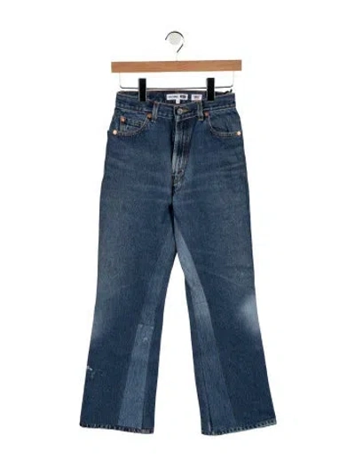 Pre-owned Re/done High-rise Flared Jeans In Blue