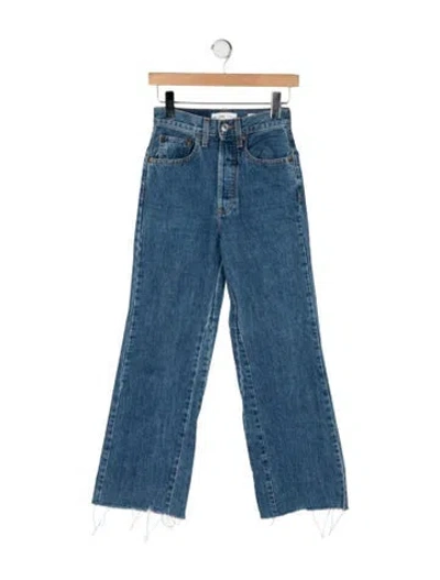 Pre-owned Re/done High-rise Flared Jeans In Blue