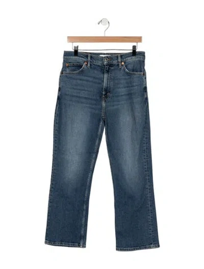 Pre-owned Re/done High-rise Flared Jeans In Blue