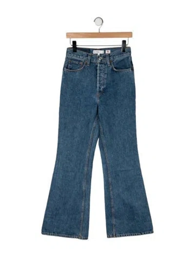 Pre-owned Re/done High-rise Flared Jeans In Blue