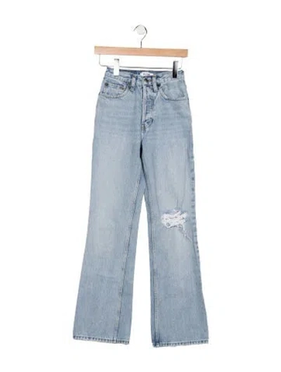 Pre-owned Re/done High-rise Flared Jeans In Blue
