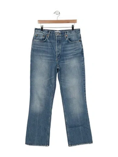 Pre-owned Re/done High-rise Flared Jeans In Blue