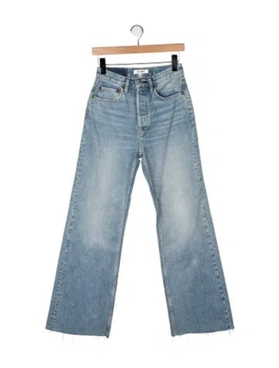 Pre-owned Re/done High-rise Flared Jeans In Blue