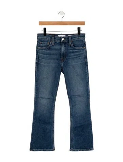 Pre-owned Re/done High-rise Flared Jeans In Blue