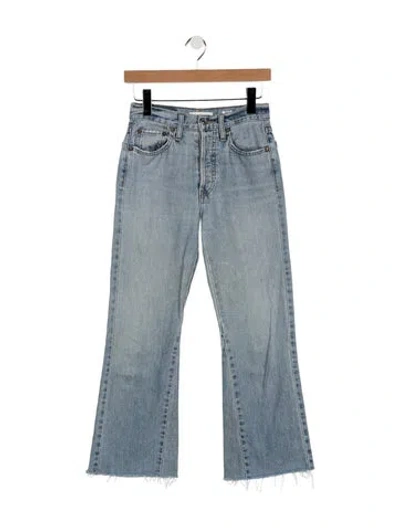 Pre-owned Re/done High-rise Flared Jeans In Blue