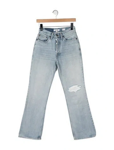 Pre-owned Re/done High-rise Flared Jeans In Blue