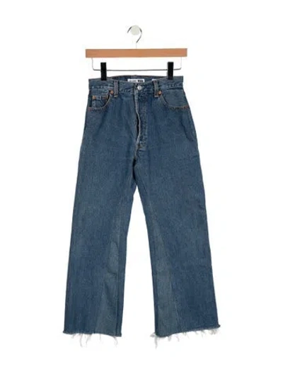 Pre-owned Re/done High-rise Flared Jeans In Blue