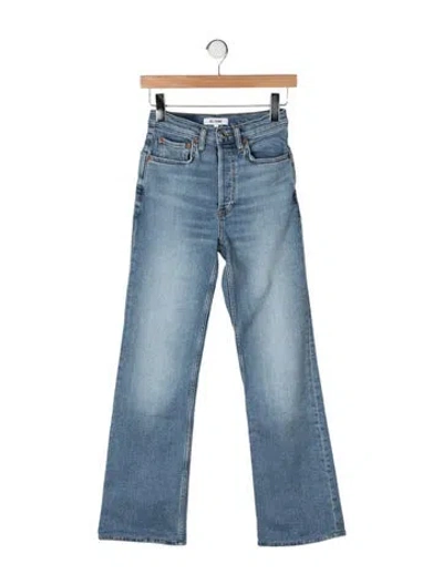 Pre-owned Re/done High-rise Flared Jeans In Blue