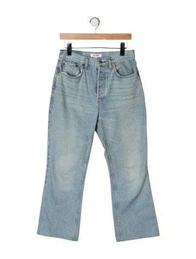 Pre-owned Re/done High-rise Flared Jeans In Blue
