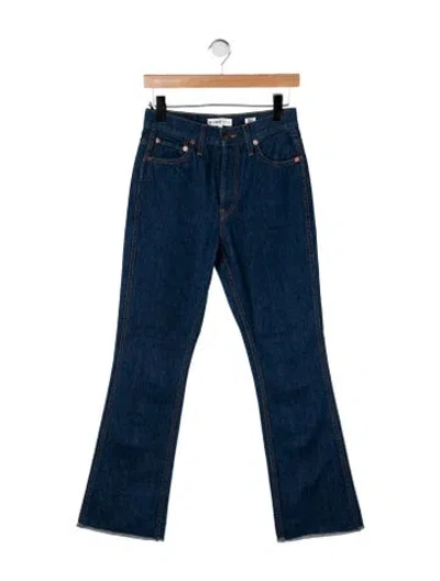 Pre-owned Re/done High-rise Flared Jeans In Blue